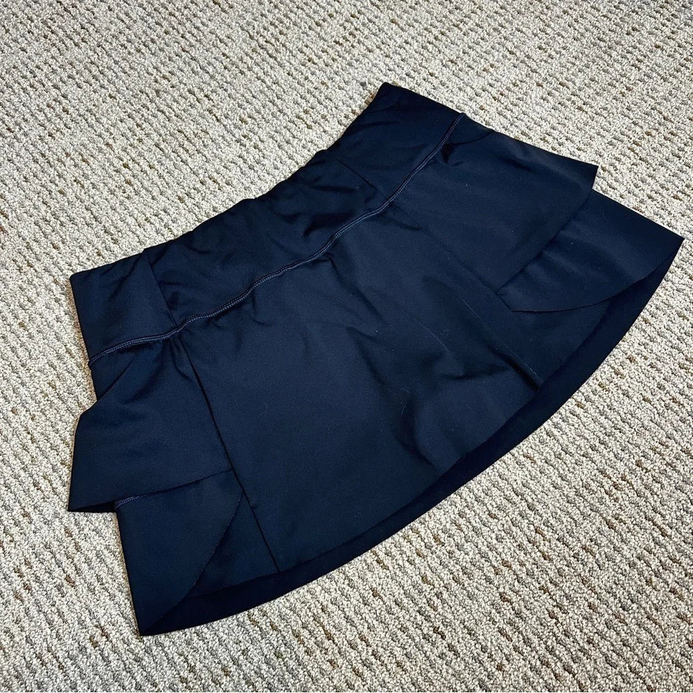 Athleta Momentum Ruffle Skort Skirt Black Size Large - Picture 4 of 9